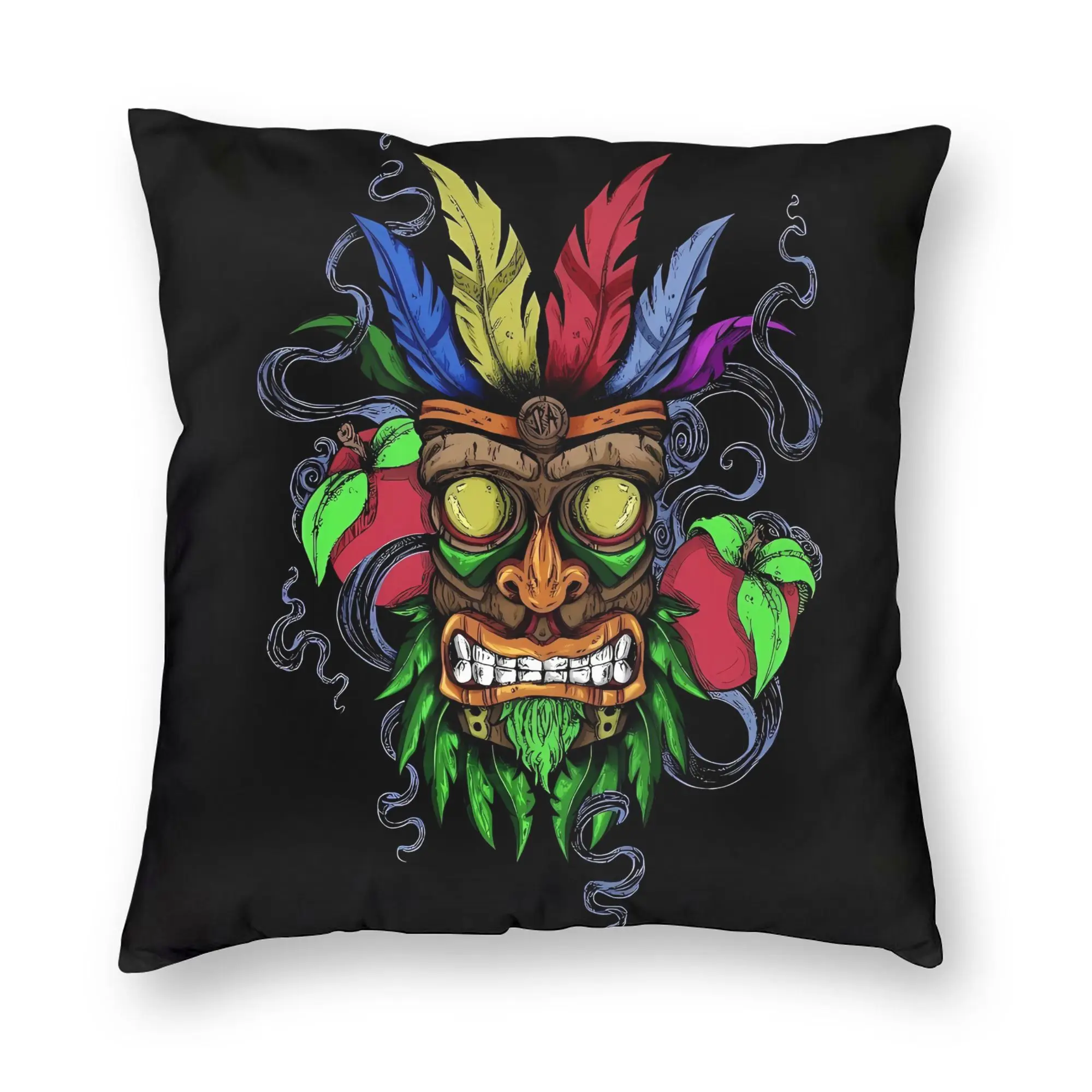 Crash Bandicoot Mask Art Pillow Case  Retro Trendy Pillow Cover Soft Pillowcases For Sofa Couch Bed Living Room