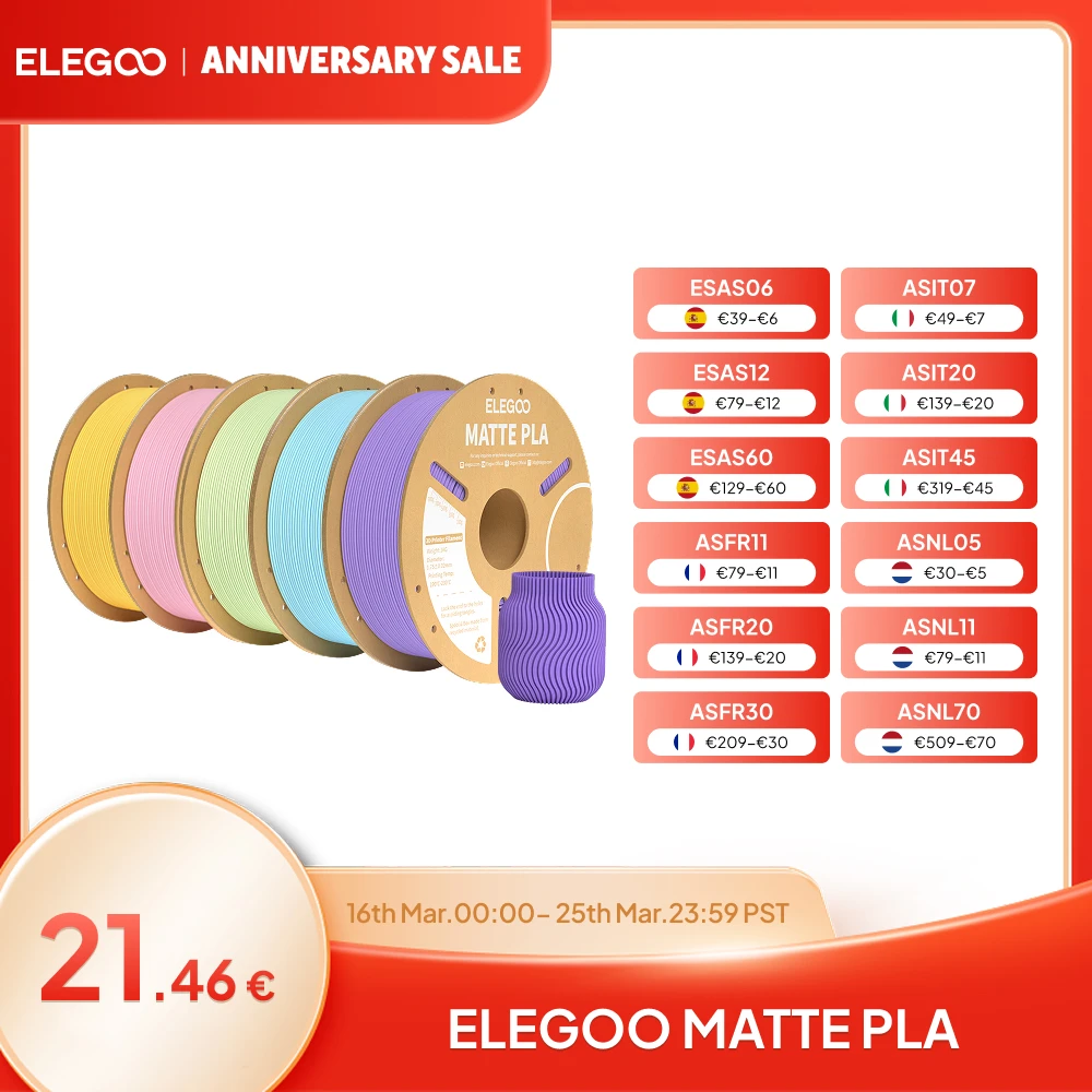 Elegoo Matte Pla Fi…