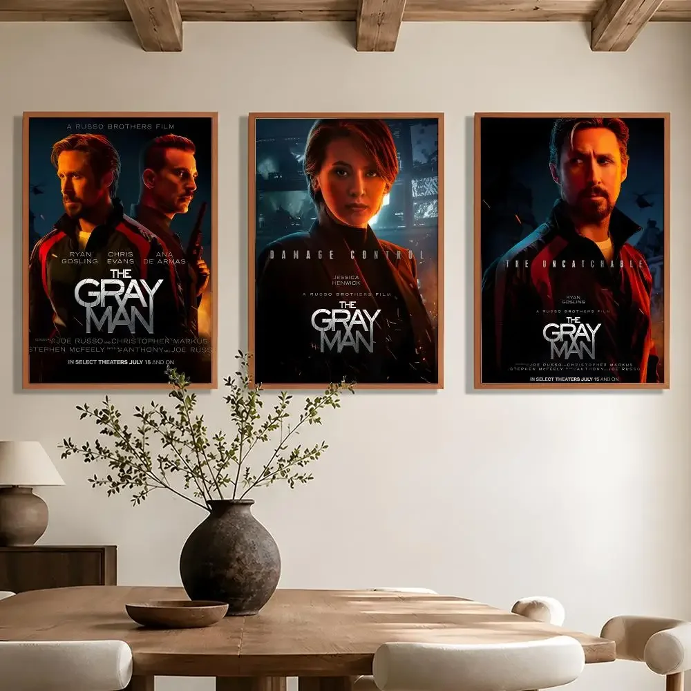 Sharp Movie GrayMan Poster Waterproof Self-adhesive Stickers, Coffee Dorm Bedroom Wall Decals, Gift