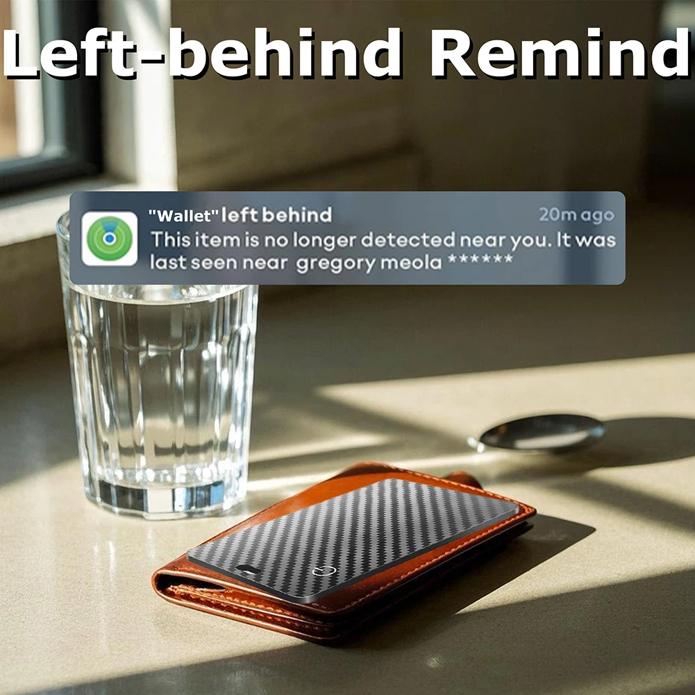 شاحن لاسلكي، بطاقة تتبع الشحن، موقع المحفظة، بطاقة تعقب GPS المقاومة للماء، يعمل مع Apple Find My App Tracker