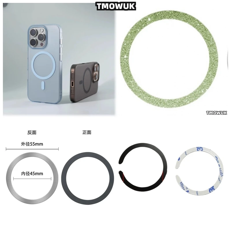 

For HUAWEI Mate 30 40 50 60 70 X3 X5 P40 P30 Pro RS Nova 9 For Magsafe Metal Plate Ring Sticker For Fast Wireless Charging