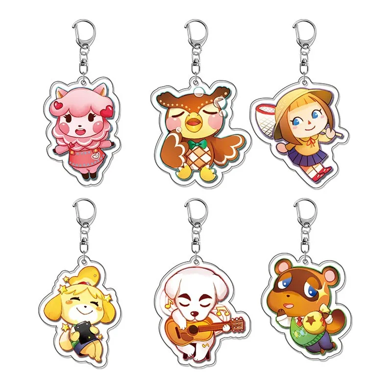 Porte-clés et breloques animaux mignons, thème 'Paradis de vie de campagne', pour étudiants, fans, sacs cadeaux, pendentifs et ornements d'animation