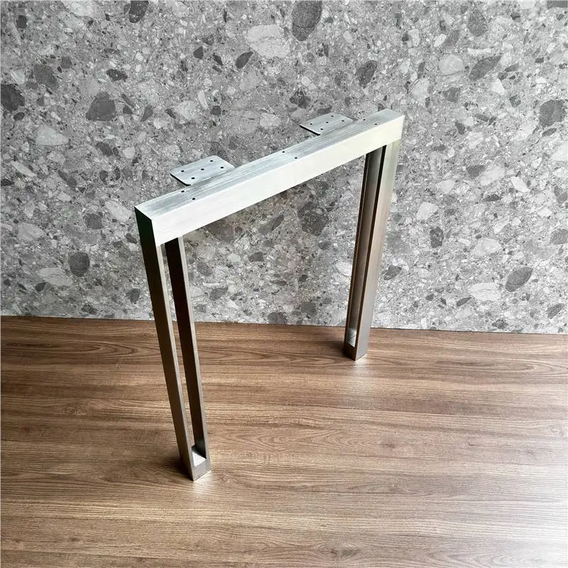 Dining table foot Stainless steel table leg bracket Desk leg T-shaped steel bracket Bar support Large plate table rack