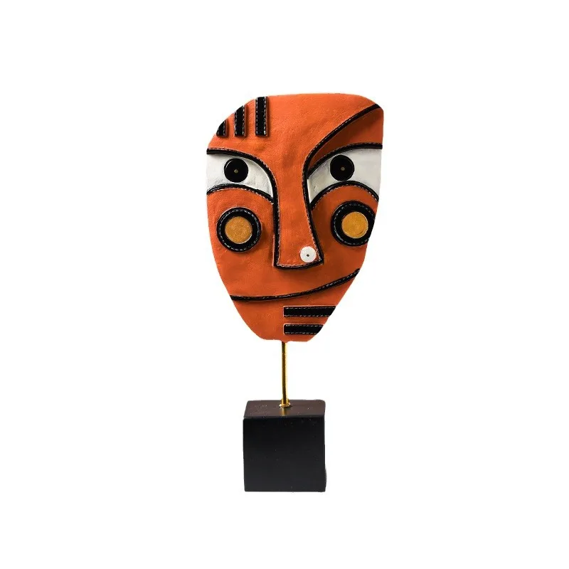 Nordic Abstract Face Statue Minimalist Resin Art Ornament Creative Home Desktop Wine Cabinet Decor