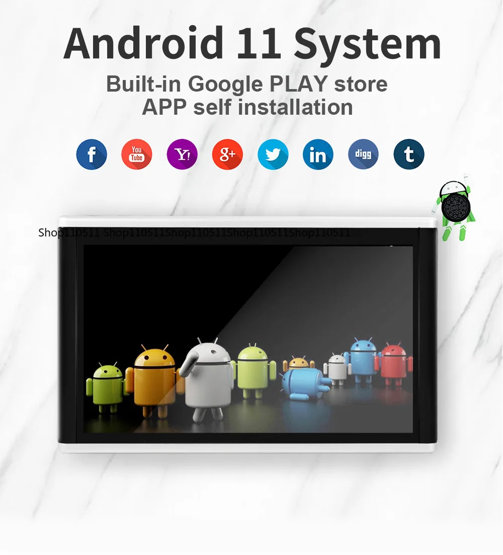 11.6 inch high definition car Android plug-in headrest car rear display car rear entertainment TV display