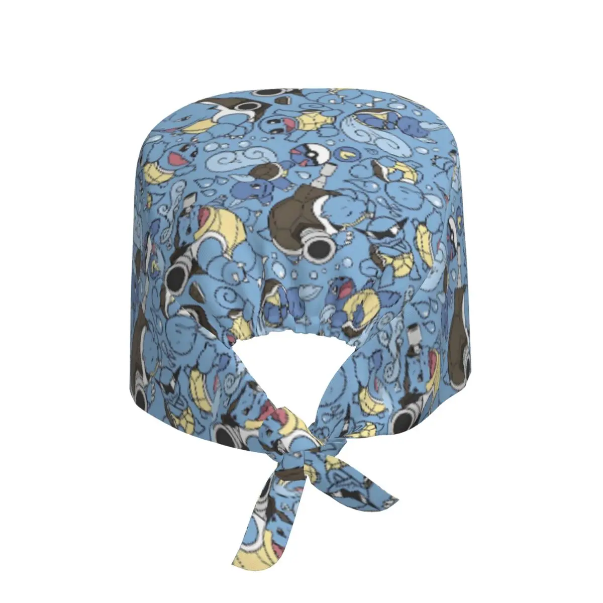 Custom Cartoon S-Squirtle Movie Scrubs Cap Surgical Hats Women Men B-Blastoise Operating Room Cap Nursing Cap Lab Works Hat view 2