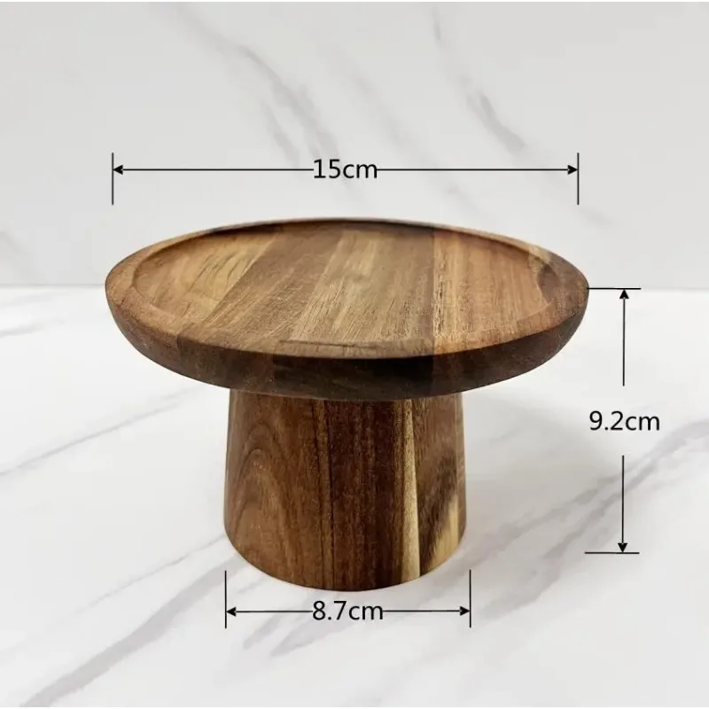 Japanese Style Wooden Plate Food Fruit Dessert Plates Home Sushi Cake Stand Wooden Tray Cake Decoration Wood Dish Tableware Gift