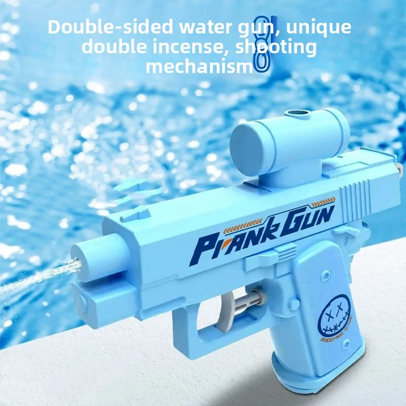Creative 2-Way Water Spray Gun Reverse Splash Toy for Prank Press Spray Squirt Gun Double Directional Water Gun Fun Outdoor Toy