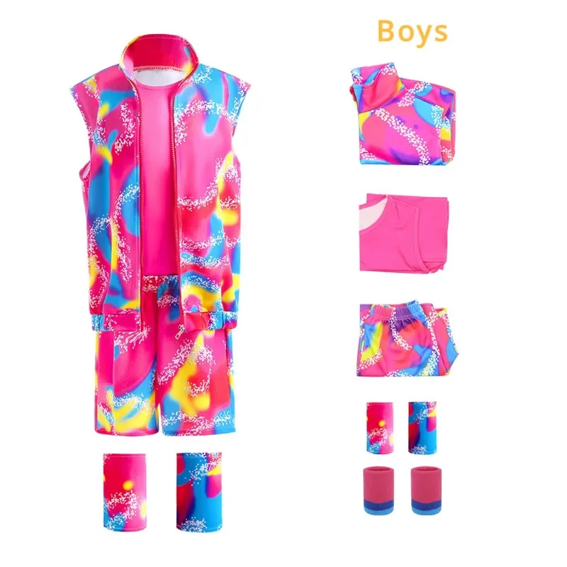 Film per bambini Barbi Cosplay Barbe Ryan Gosling abbigliamento sportivo Skatewear canotta Ken Costume donna coppia abbigliamento quotidiano uniforme Halloween