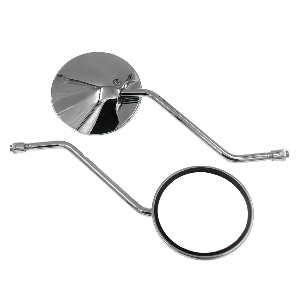 

Trending 1 Pair Motorcycle Scooter Mirrors Universal Motorbike Rear View Mirror 8Mm Round Oval Convex Mirrors