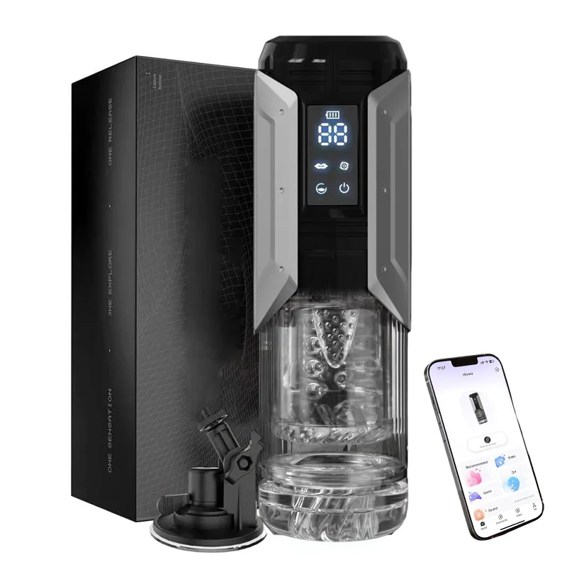 Automatic Male Masturbator Penis Pump - Upgrade Electric Pocket Pussy Stroker with 7 Sucking 7 Thrusting Rotating & Vibratin