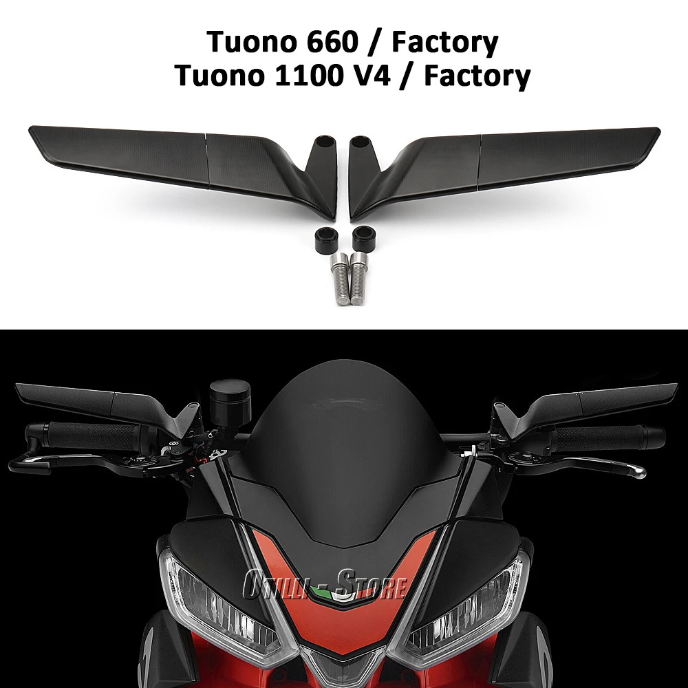 Motorcycle For Aprilia Tuono 660 Factory 2022 2023 Tuono 1100 V4 2019 2020 2021 Wind Wing Adjustable Rotating Rearview Mirror