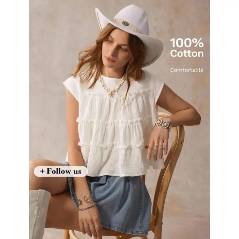 

Блузки женские повседневные свободного кроя из искусственной кожи, модель 2025 года, для офиса и отдыха