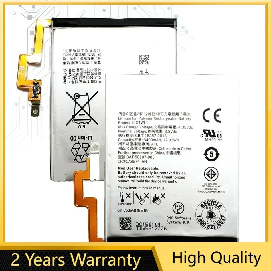 

Аккумулятор для BlackBerry Q30 Passport, Otwl1 Bat-58107-003