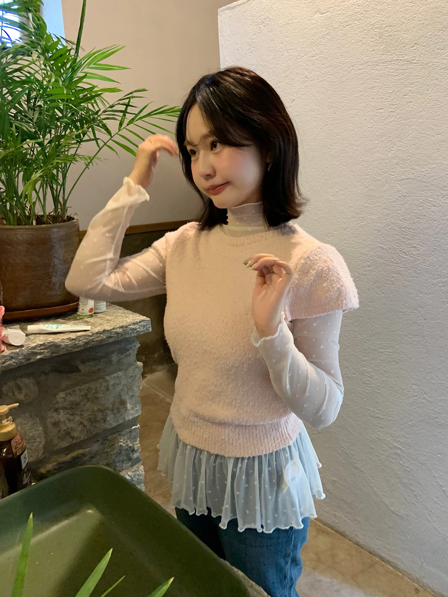 

Early Spring Two-Piece Set Soft Girl Plu Knitted Me Inner Wear Korean Sle High Elastici Faion Ensemble for Women