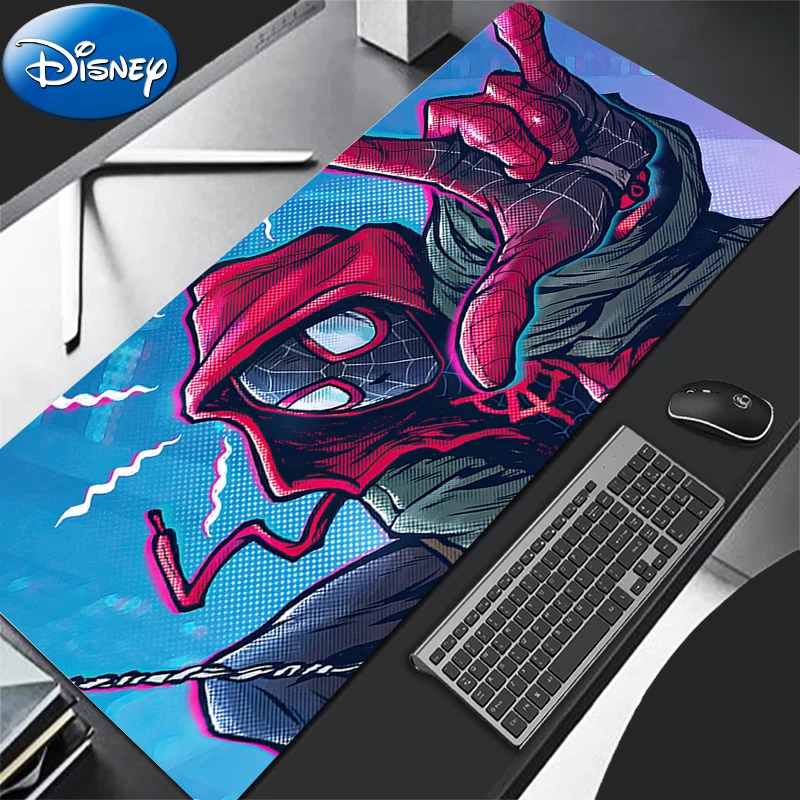 Anime Mouse Pad PC Compuer อุปกรณ์เสริมสําหรับเล่นเกมเดสก์ท็อปแผ่นรองเม้าส์ Office Lapop Cool S-spider M-man คีย์บอร์ด Pad Gamer HD Mousepad