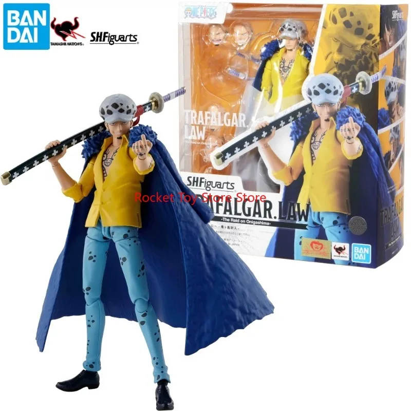 متاح بانداي SH Figuards Shf Trafalgar Law قطعة واحدة The Raid on On Onigshima لعبة شخصيات الحركة هدية