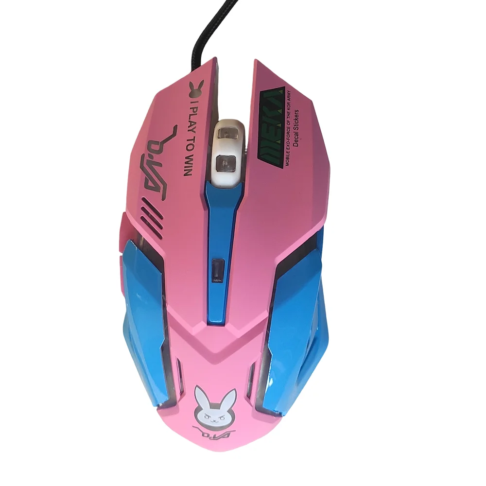 CARPBABA CBbVMO161 Jogo Mouse Rosa Rabit Com Fio Cabo USB Gaming Computer Mouse Ajustável DPI Ergonômico Para Laptop PC