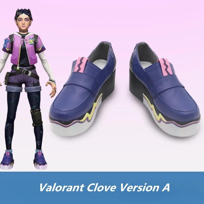 

Костюм для косплея Valorant Clove, ботинки ручной работы из искусственной кожи для рождественской вечеринки на Хэллоуин