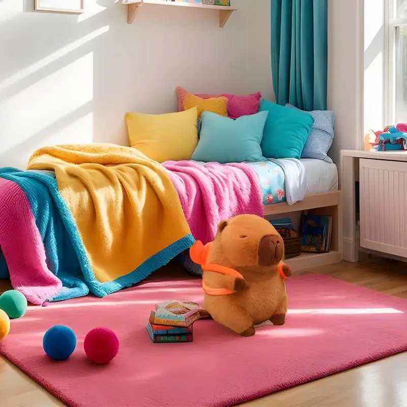 Capybara – oreiller décoratif en peluche, Animal en peluche, jouet mignon avec sac à dos amovible pour petite amie et maman