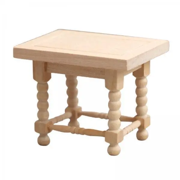 

Miniature Furniture Wood Dollhouse Coffee Table 1 12 Scale Decorations Small Item for Children Playroom Gift