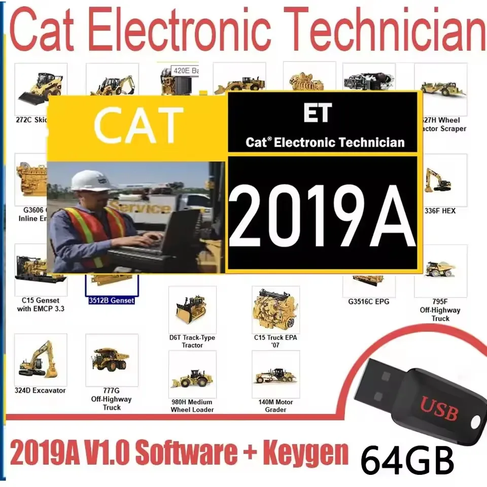 برنامج Cat ET 2019A الفقرة التكنولوجية الإلكترونية، برنامج التشخيص للحفارة، Keygen، Install de Video، SWTUVD، متعة #2