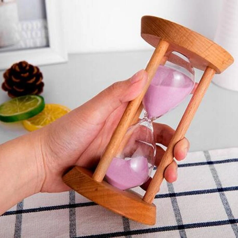 5/10/15/20/30 Minutes New Wooden Hourglass Mini Desktop Decoration Sand Clock Creative Timer Children's Sandglass Kitchen Gift