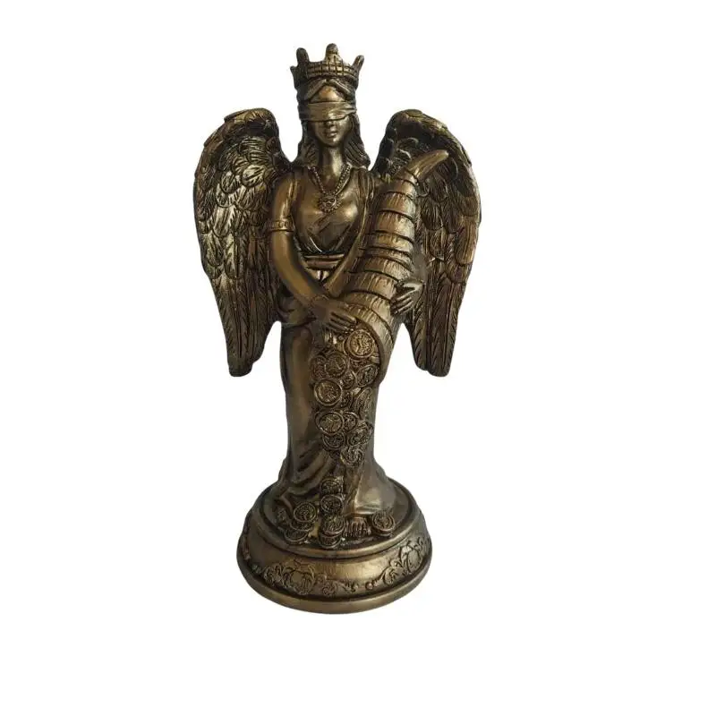 Goddess Of Wealth Statue Accent Luck & Fortune Deity Sculpture For Home/Office Blessing Abundance Prosperity Decor Gift