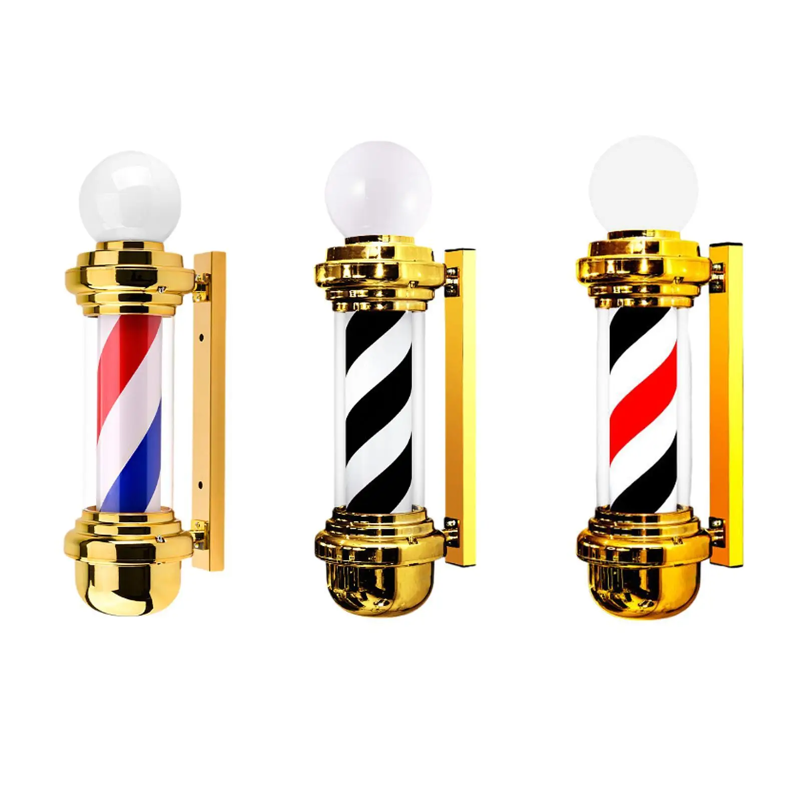 Barber Pole LED Light Salon Rotating Light for Barbershop Outside Hair Salon