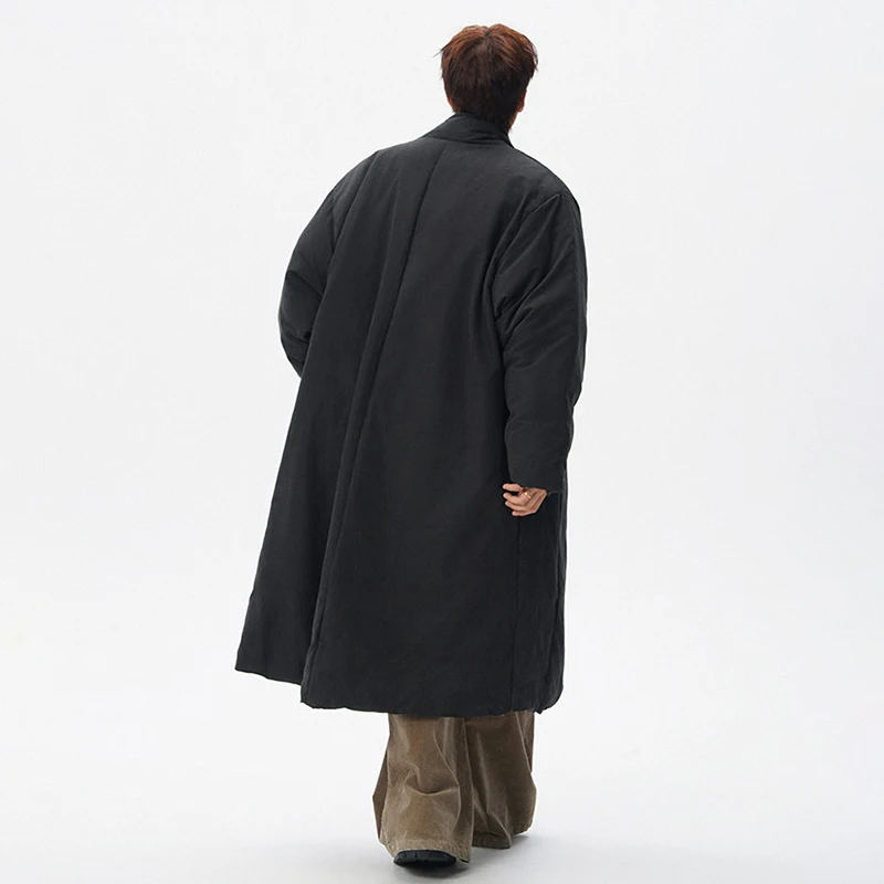 LUZHEN 2025 Winter New High Quality Thickened Warm Knee-length Padded Windbreaker Coat Men Fashion Handsome Male Clothes JY4849