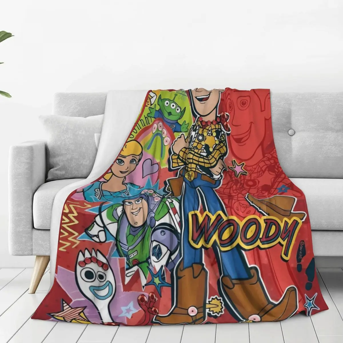 Toy Story Buzz Woody Blanket Picnic Flannel Throw Blanket For Home Decor Soft Design Quality Bedspread Gift