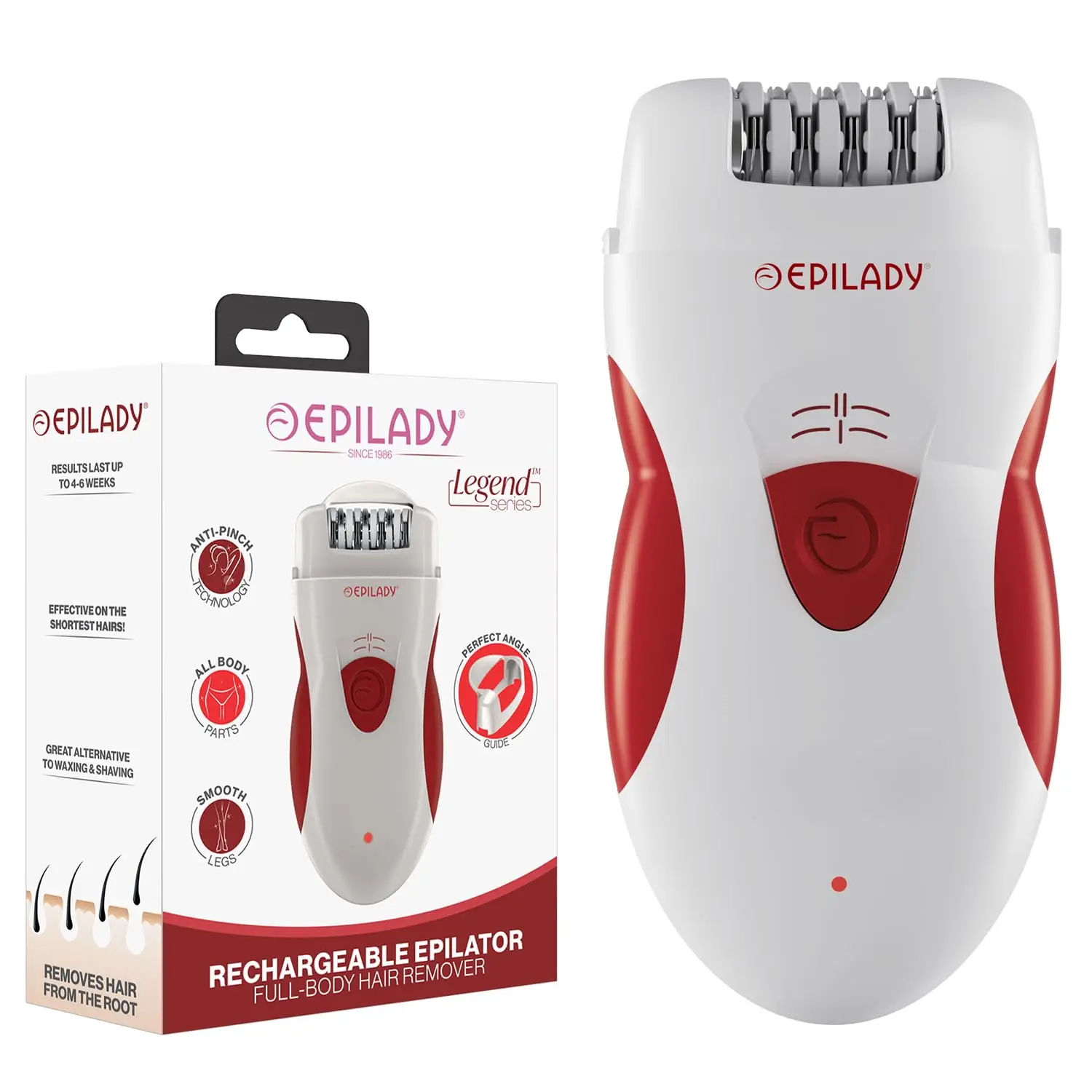 

Cordless Hair Removal Device for Women, 2-Speed Rechargeable Epilator with Bikini Trimmer, Smooth Skin Up to 6 Weeks