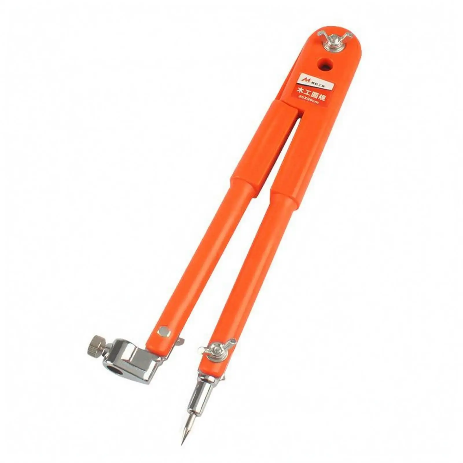 Woodworking Compass for Marking Circles Metal Scribe Tool with Adjustable Legs and Pencil Clamp for Carpentry Use