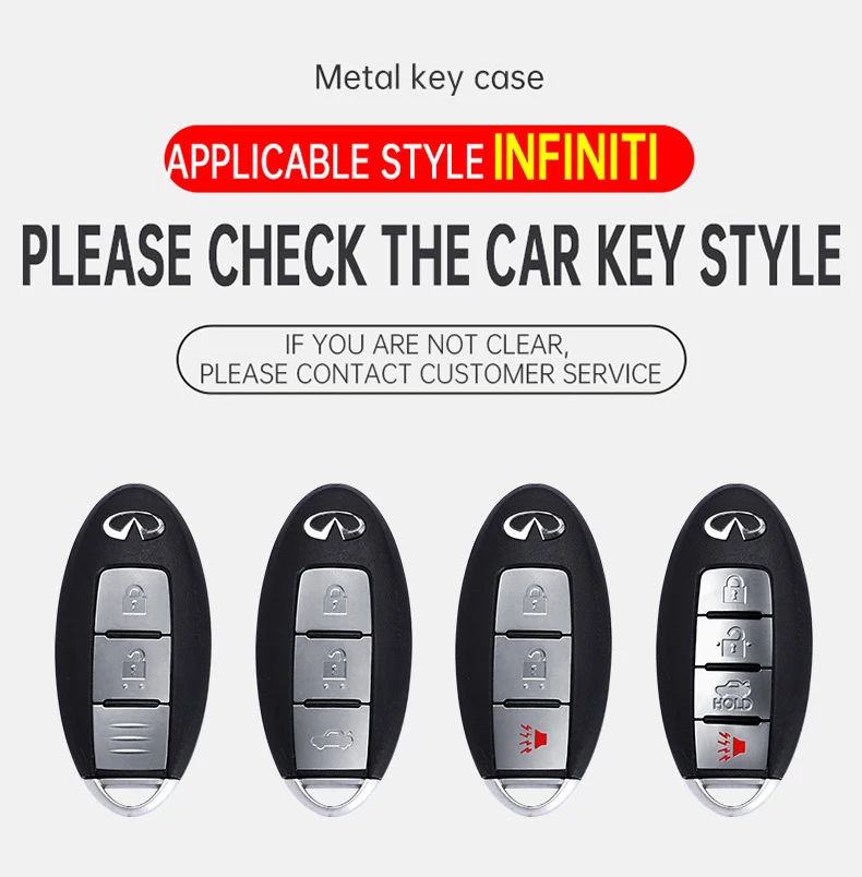 PU Leather Car Remote Key Case Cover For Infiniti Q50 Q60 Q70 QX50 QX60 QX70 EX FX JX35 FX35 EX35 FX37 JX35 Keychain Accessories view 2