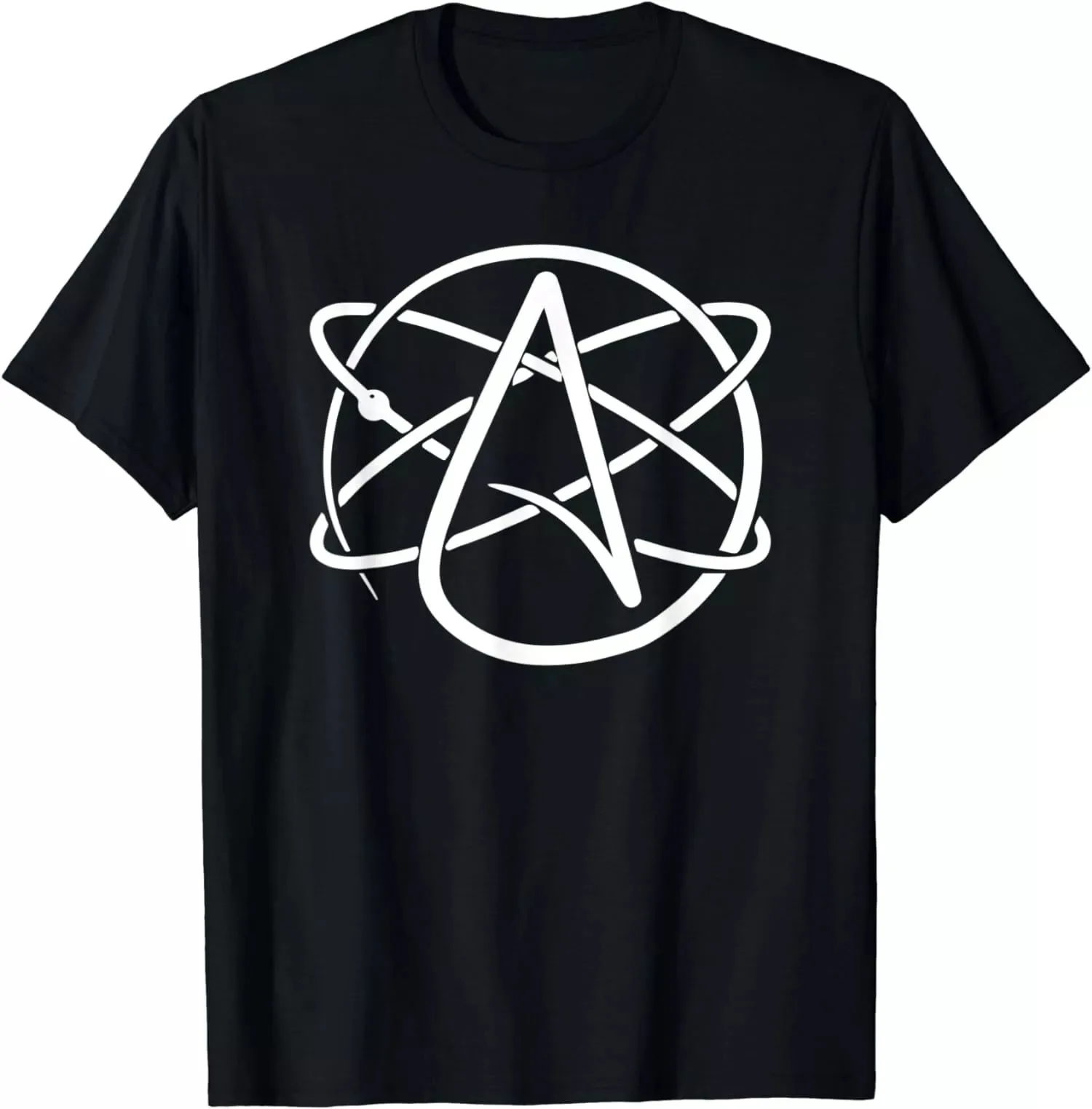 

Atheist Logo - Atheism Science Atom Logo Atheist Unisex T-Shirt S-5XL