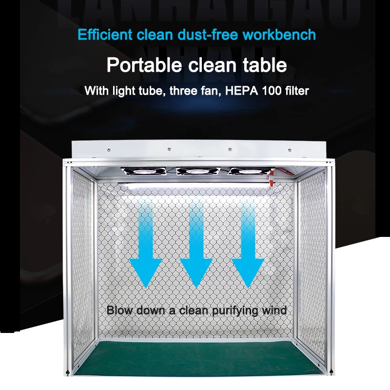 Precision Electronic Repair Workstation Portable Clean Anti Static With ESD Curtain For Mobile Phone LCD Screen Maintenance