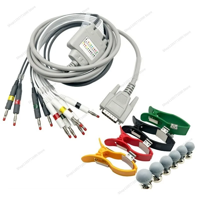 For 12‑Pin Snap Type Test Signal Cable Replacement Connecting Wire Multi‑brand Compatible