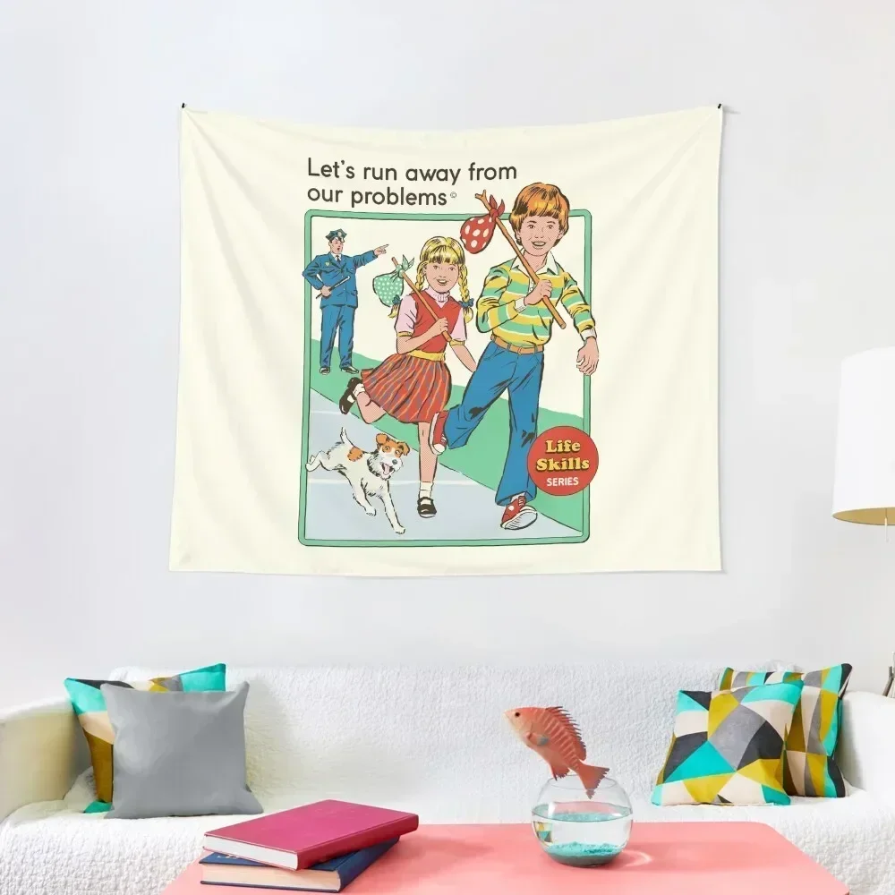 Let's Run Away Tapestry Aesthetic Room Decoration Wall Decorations Tapestry