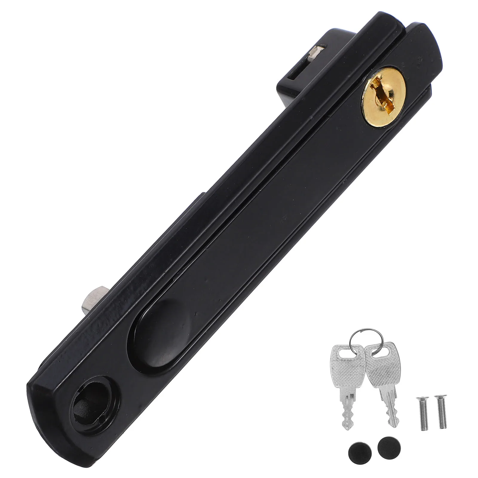 Window Lock Black Stainless Steel Security Hardware Replacement Parts Spring Latch Door Bar Vertical Lock Accessories