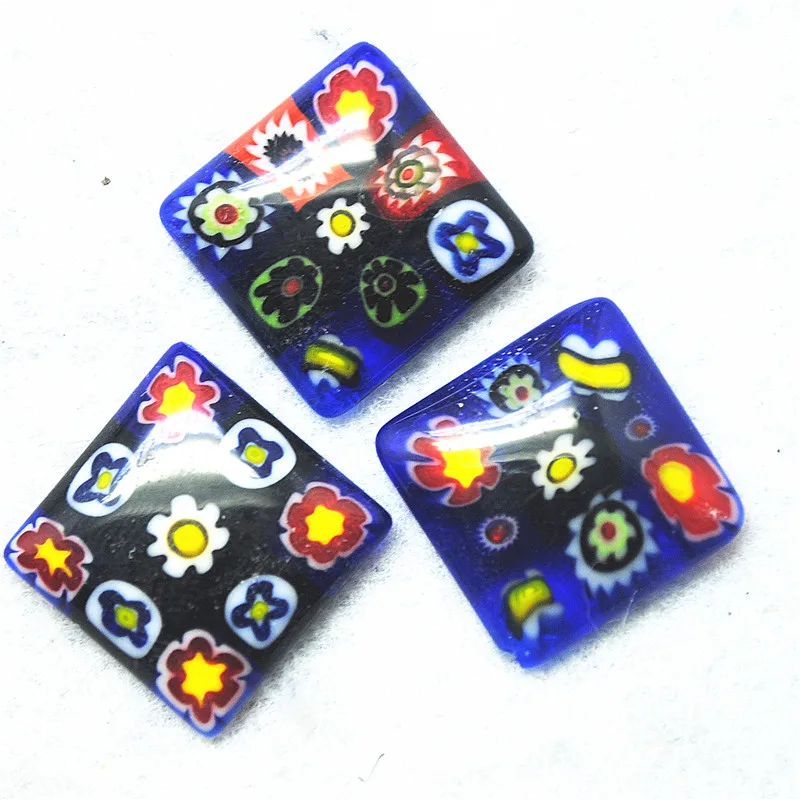 3PCS 20X20MM Hot Glass Cabochons Italy Meffiori Top Selling Good For Your Jewelry Designs