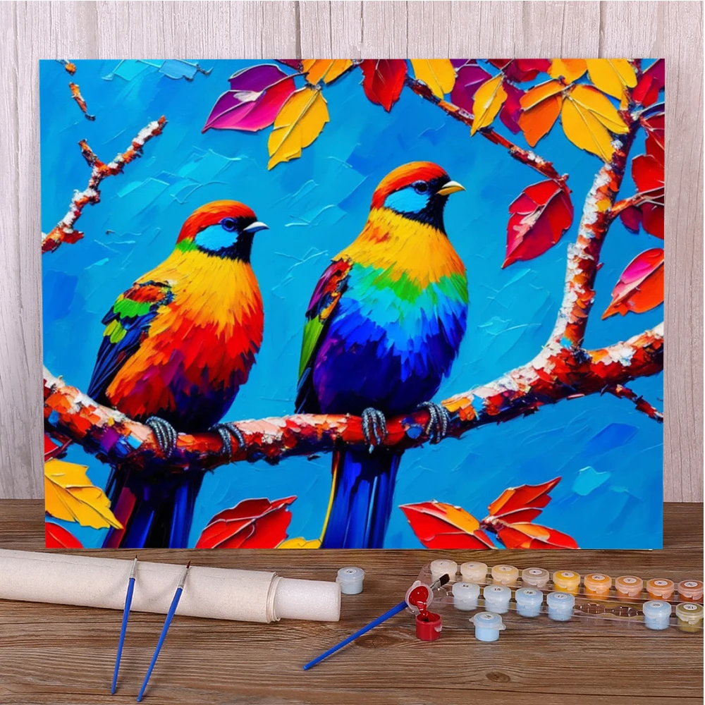 Scenery Bird DIY Painting By Numbers Complete Kit Oil Paints 40*50 Paiting By Numbers New Design Crafts For Adults Wall Art