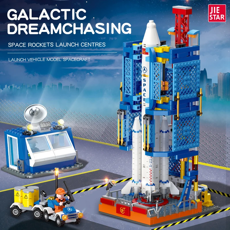 

Science And Technology Space Center Building Block 59011 668Pcs Puzzle Rocket Launch Base Decoration Moc Christmas Gifts Adults