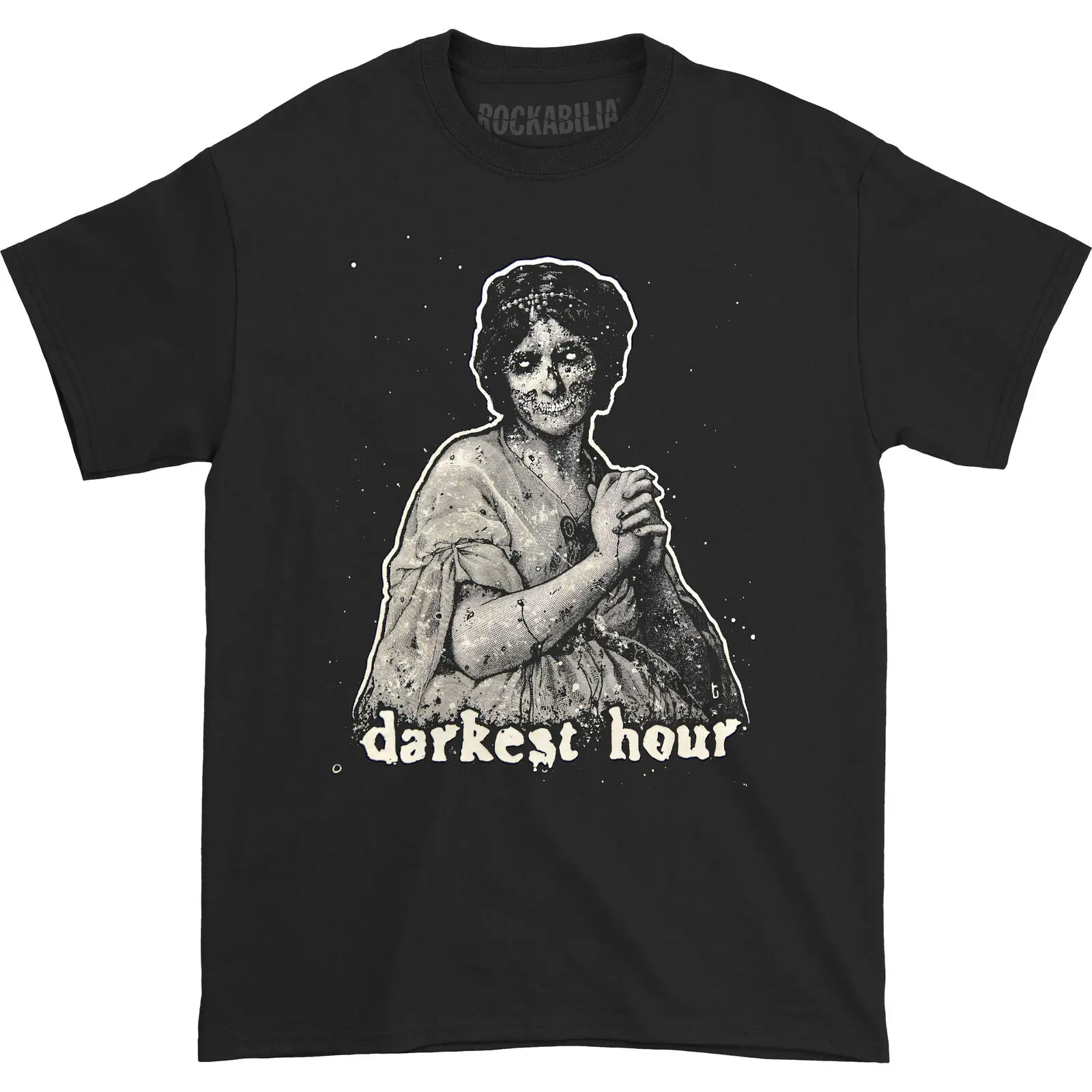 Men'S Darkest Hour Crude Girl T Shirt Medium Black