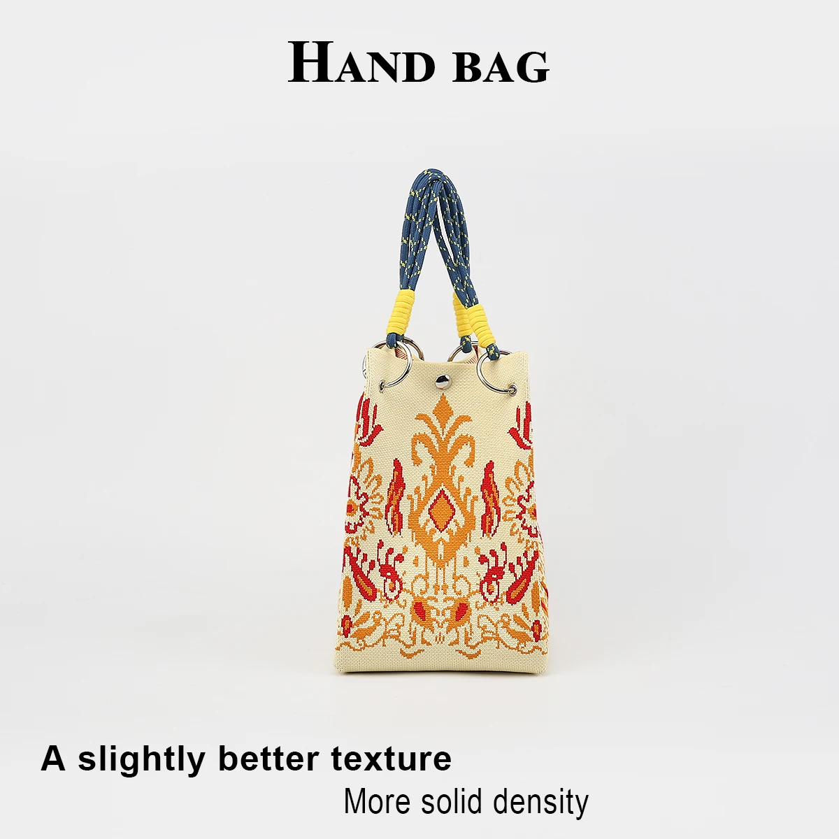 Women's Small Handbag, Ethnic Style Retro Patterned Knitted Bag, with a Magnetic Clasp for Secure and Reliable Closure, Can Hold Items Such as Cell Phone, Wallet, Lipstick, Etc., Suitable for Travel, Commuting, Vacatio