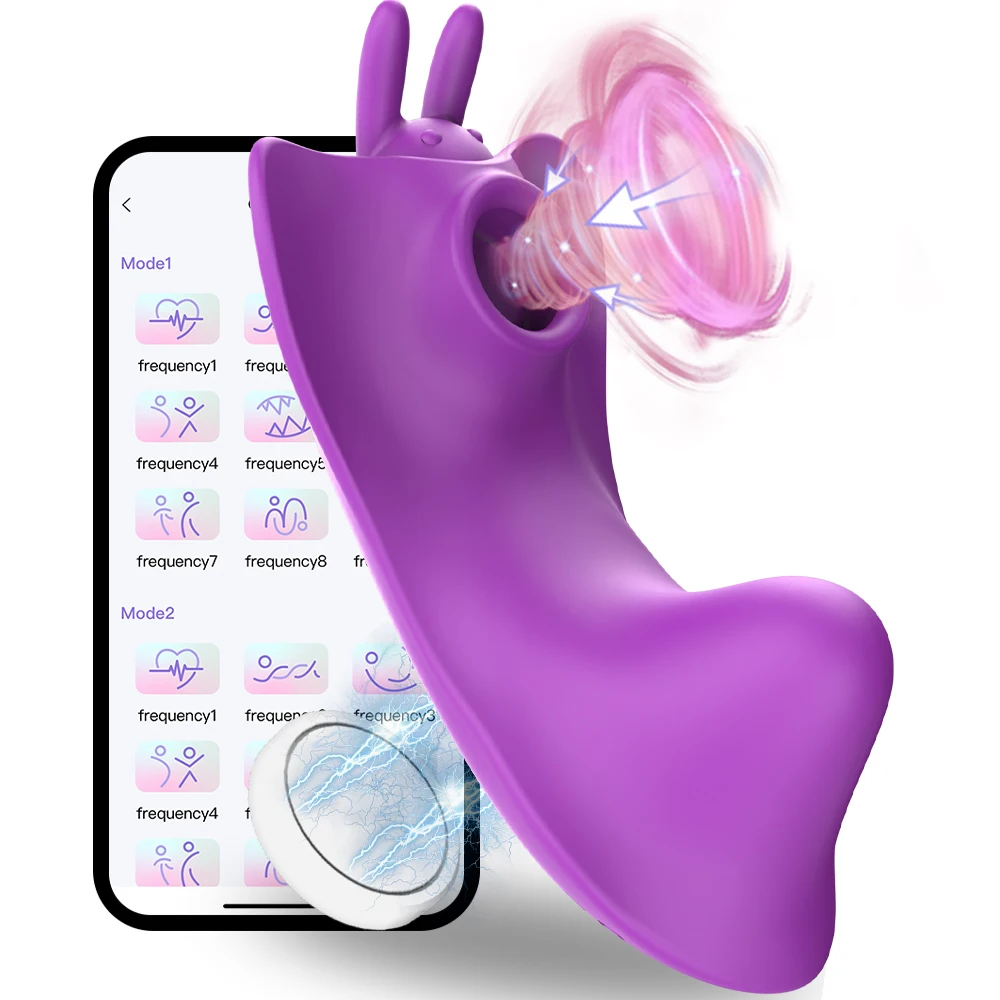 2 في 1 بلوتوث APP مص الهزاز الإناث يمكن ارتداؤها البظر مصاصة البظر محفز الكبار السلع الجنس لعب للنساء سراويل