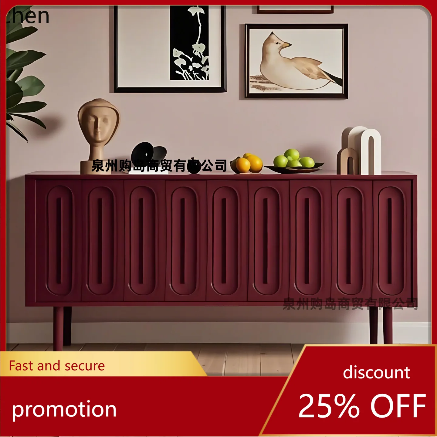

HXL Minimalist Sideboard Cabinet Living Room Wall Storage Entryway Organizer Decorative Cabinet