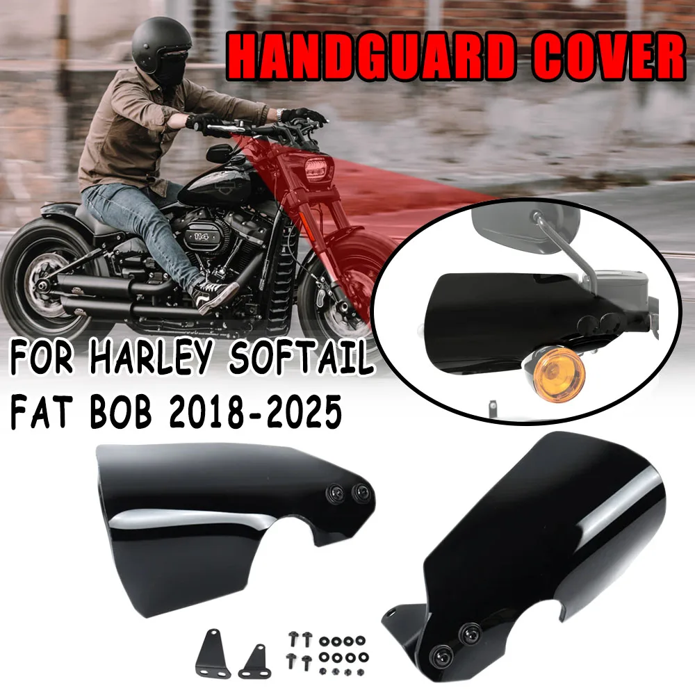 

NEW For Harley Softail Slim /Breakout /Low Rider S FXLRS 2018-2025 Motorcycle Black Handguard Cover Protection Kits Parts
