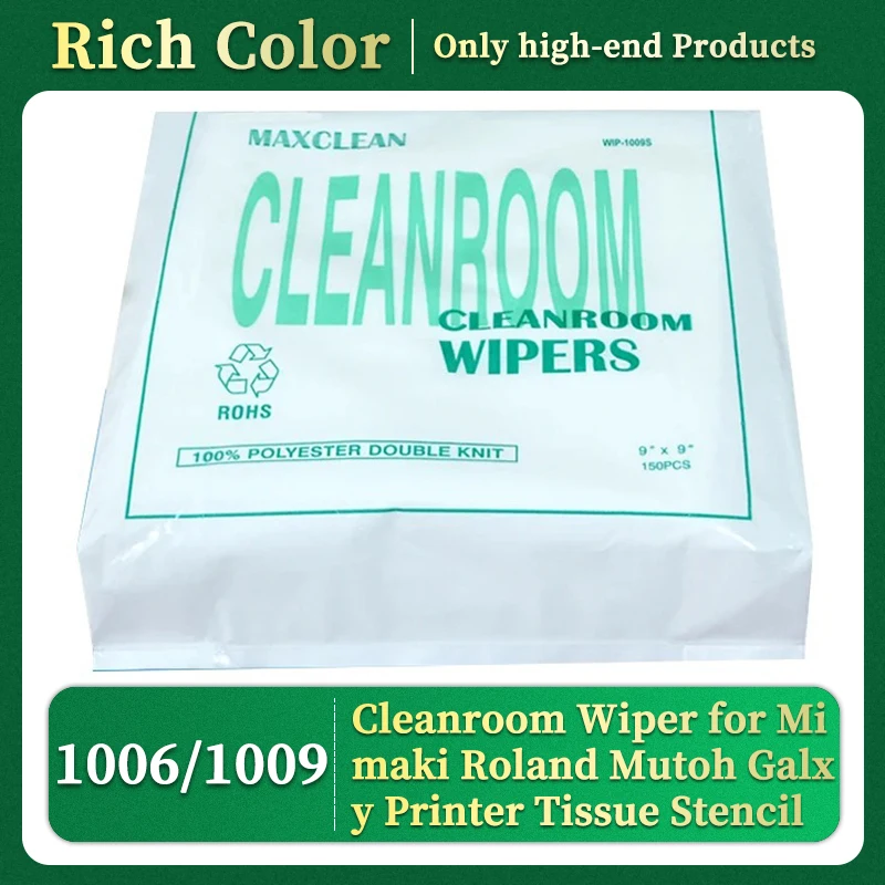 1006 1009 Print Head Cleaning Non Dust Cloth Free Paper Cleanroom Wiper for Mimaki Roland Mutoh Galxy Printer Tissue Stencil