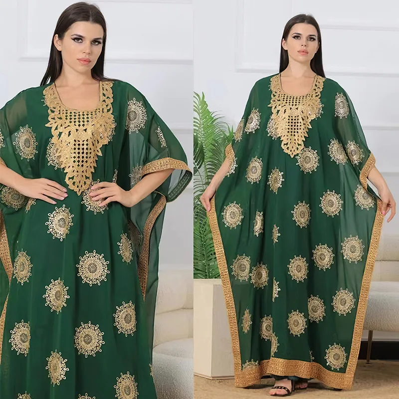 African Dresses for Women 2024 Summer Loose Robe Gown Dubai Abaya Turkey Kaftan Eid Djellaba Muslim Dress Ramadan Dashiki Abayas