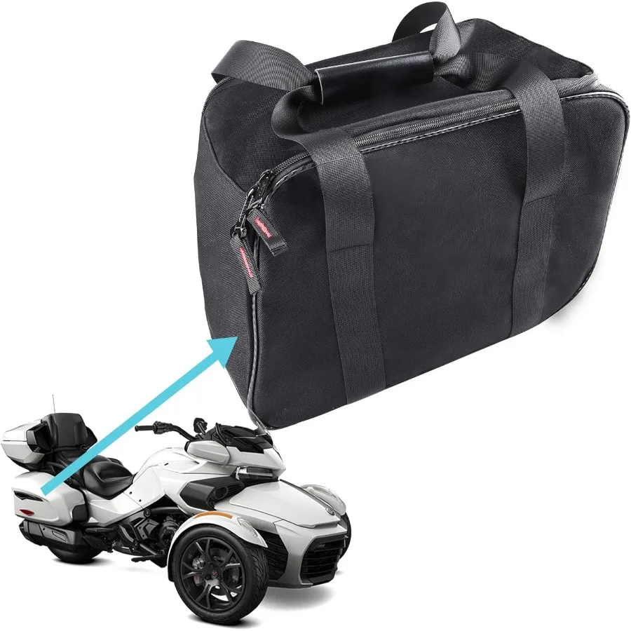 

Цельная седельная сумка для хранения инструментов для Can Am Spyder RT Съемная сумка для багажа с изоляционной сумкой-холодильником Водонепроницаемый багажник Orga
